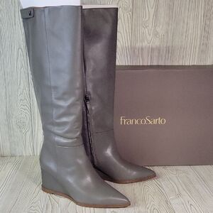 Franco Sarto Gray Wedge Heeled Boots